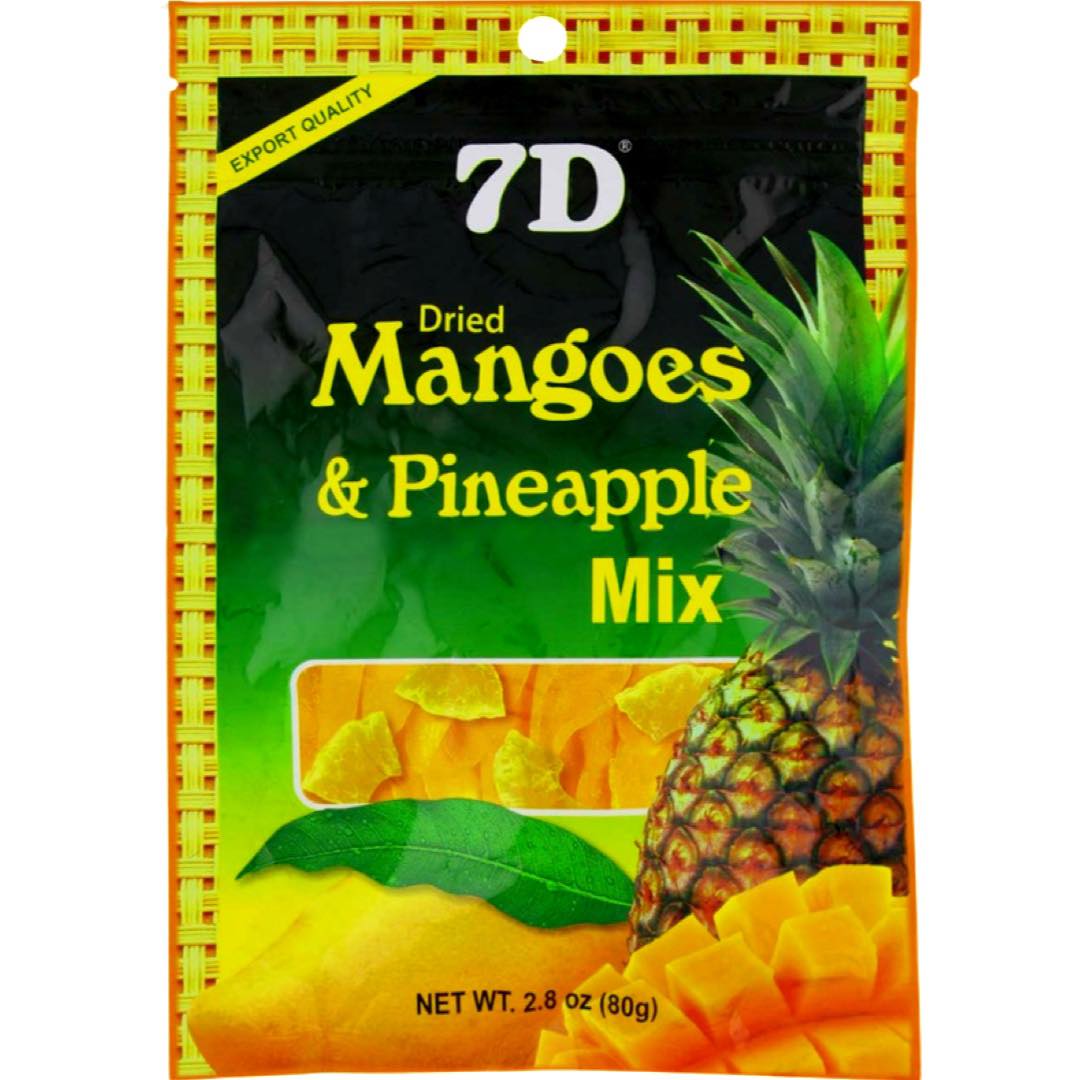 7D - Dried Mangoes & Pineapple Mix - 80 G