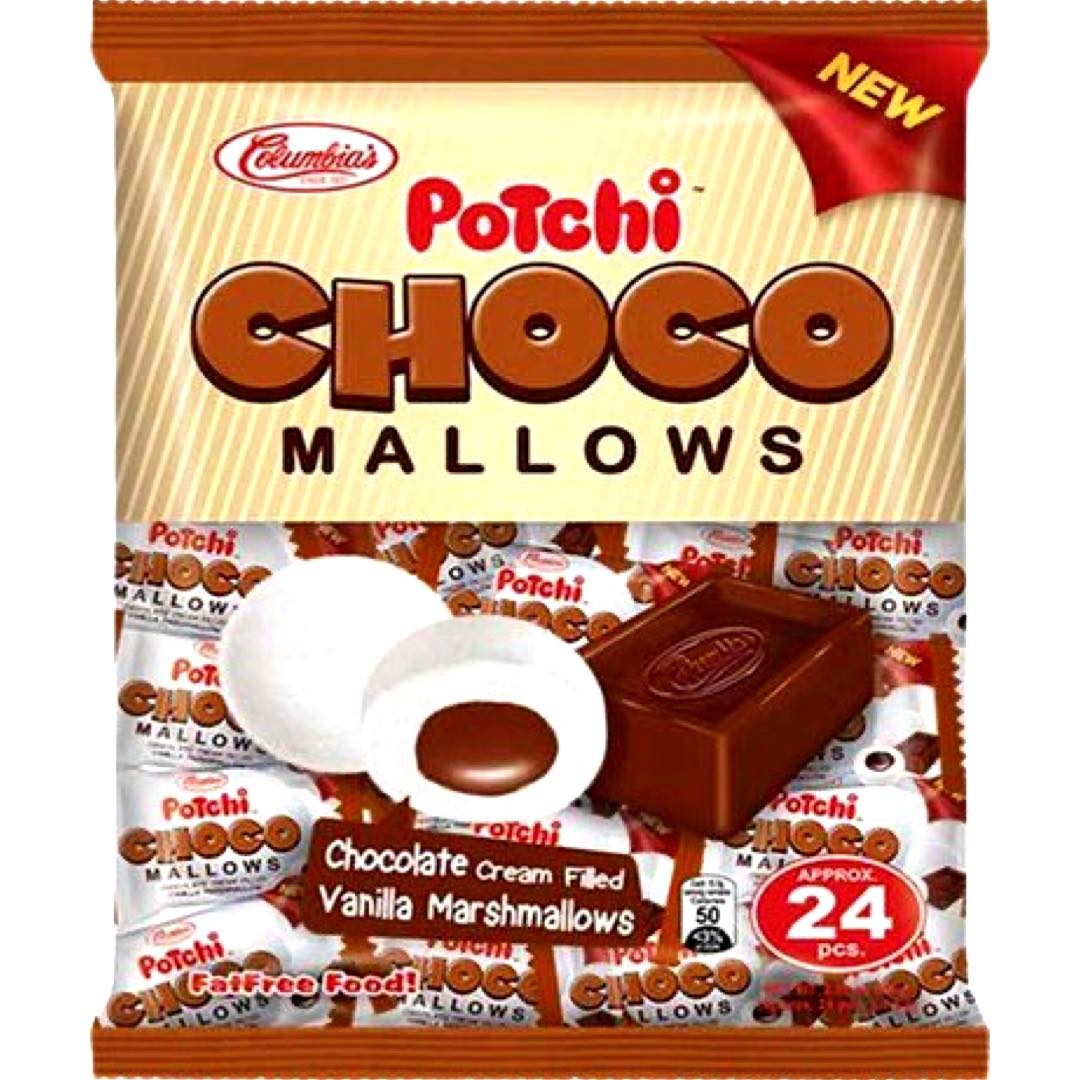 Columbia's Potchi Choco Mallows Chocolate Cream Filled Vanilla M
