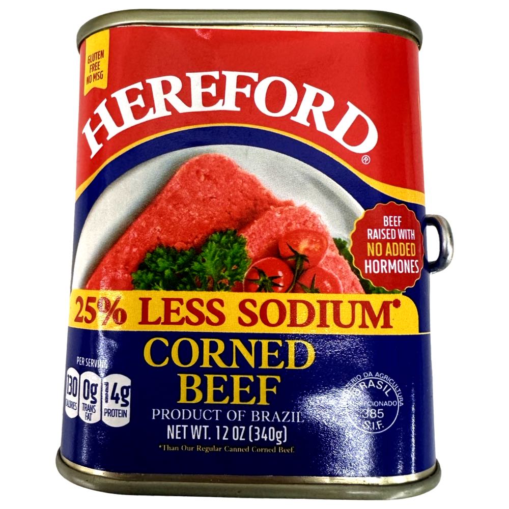 Hereford Corned Beef 25 Less Sodium 12 OZ Sukli Filipino