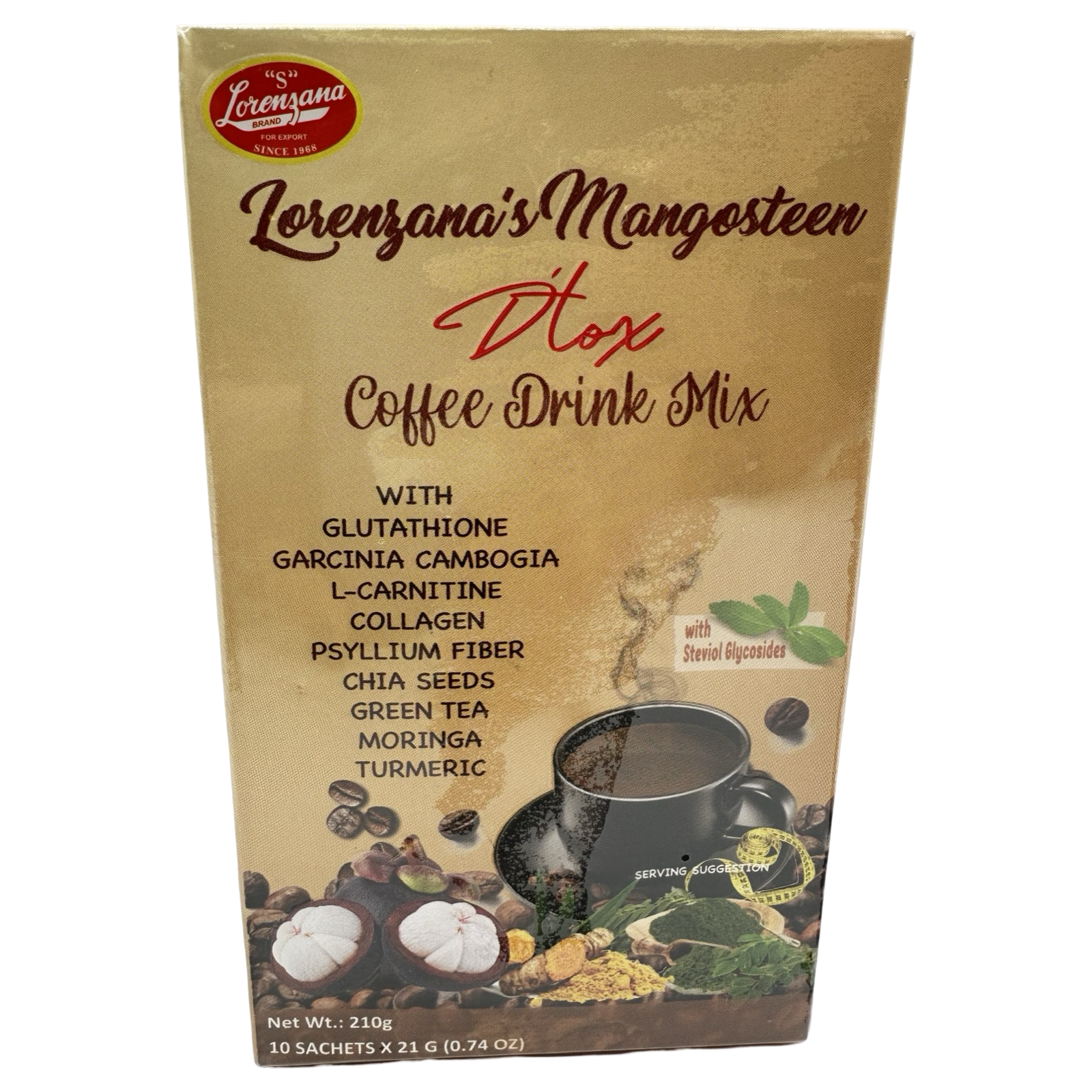 glutathione nad supplement Lorenzana - Mangosteen - Detox Coffee Drink Mix - 10 Sachets x 21 G - –  Sukli