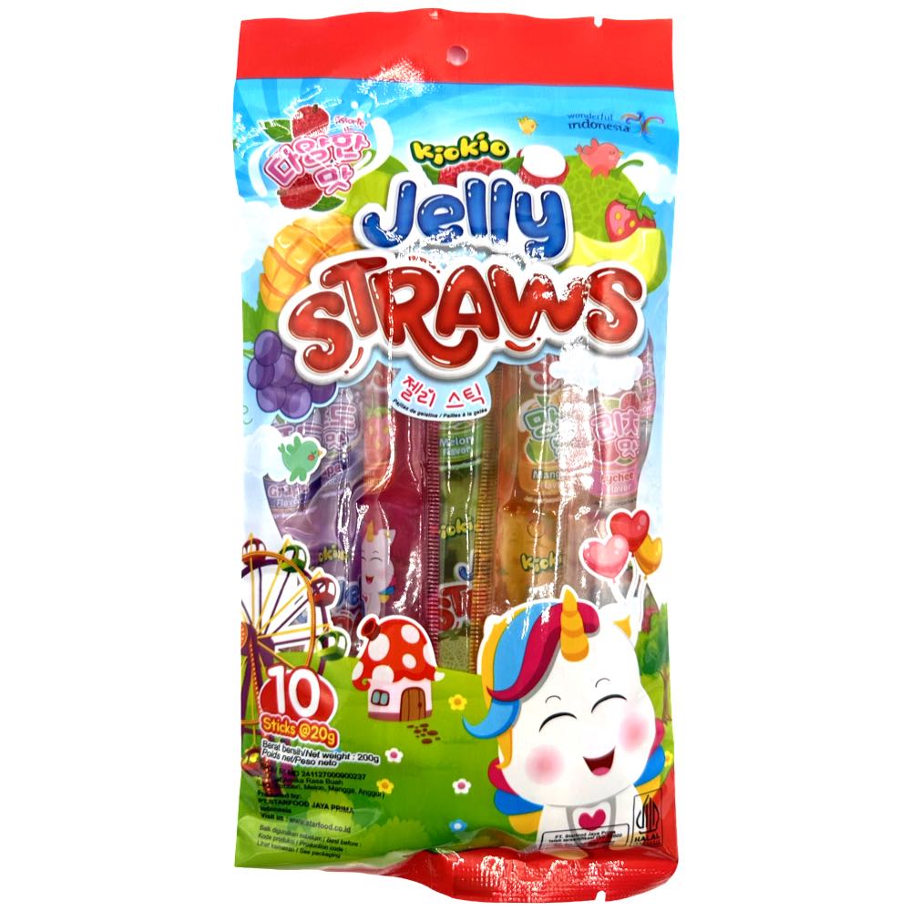 Kiokio - Jelly Straws - 10 Pieces - 200 G – Sukli - Filipino Grocery