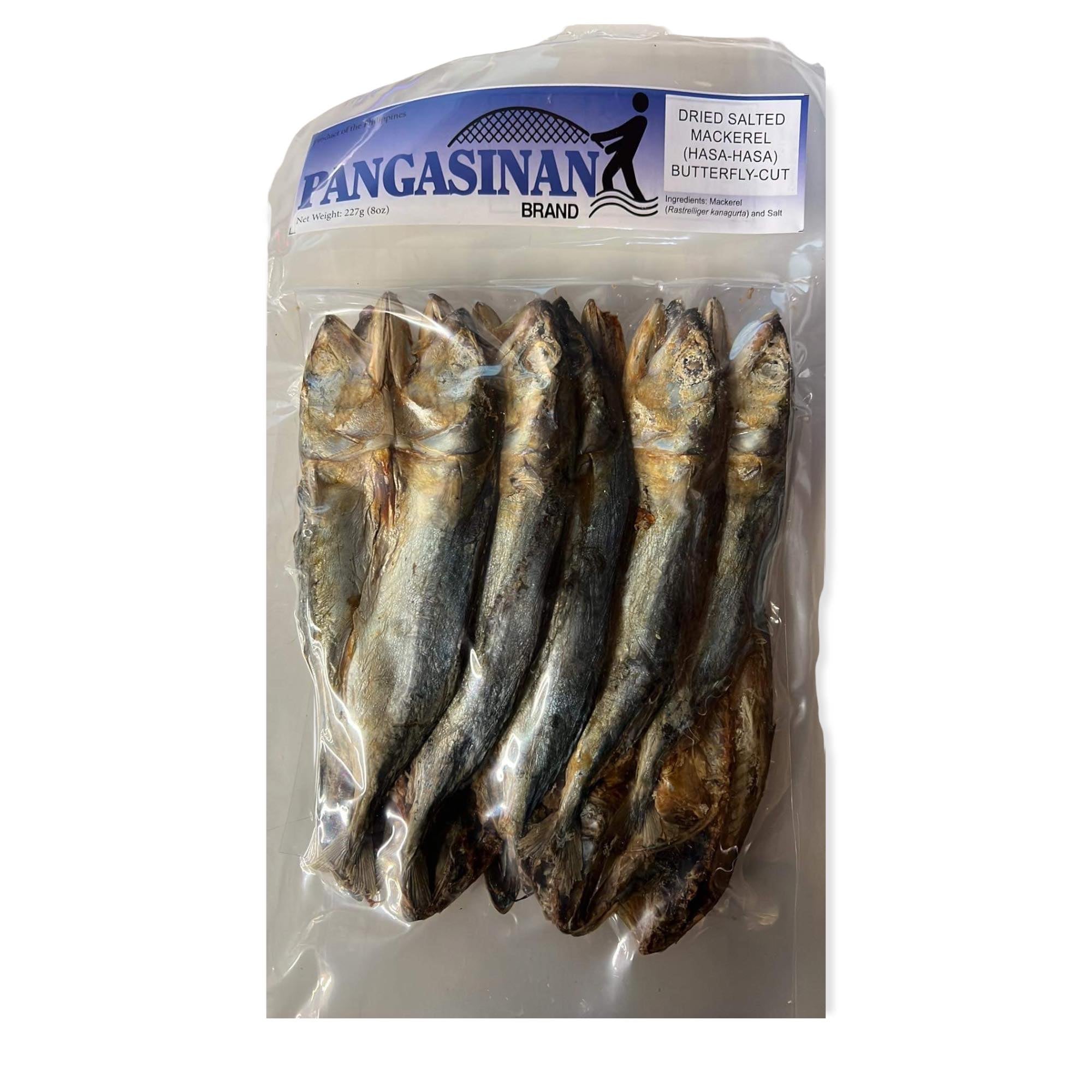 Pangasinan Brand - Dried Salted Mackerel (Hasa-Hasa) - Fully Eviscerated - 8 OZ