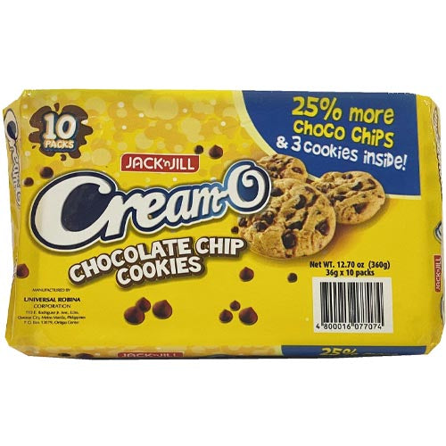 Jack 'n Jill CreamO Chocolate Chip Cookies 10 Packs 360 G