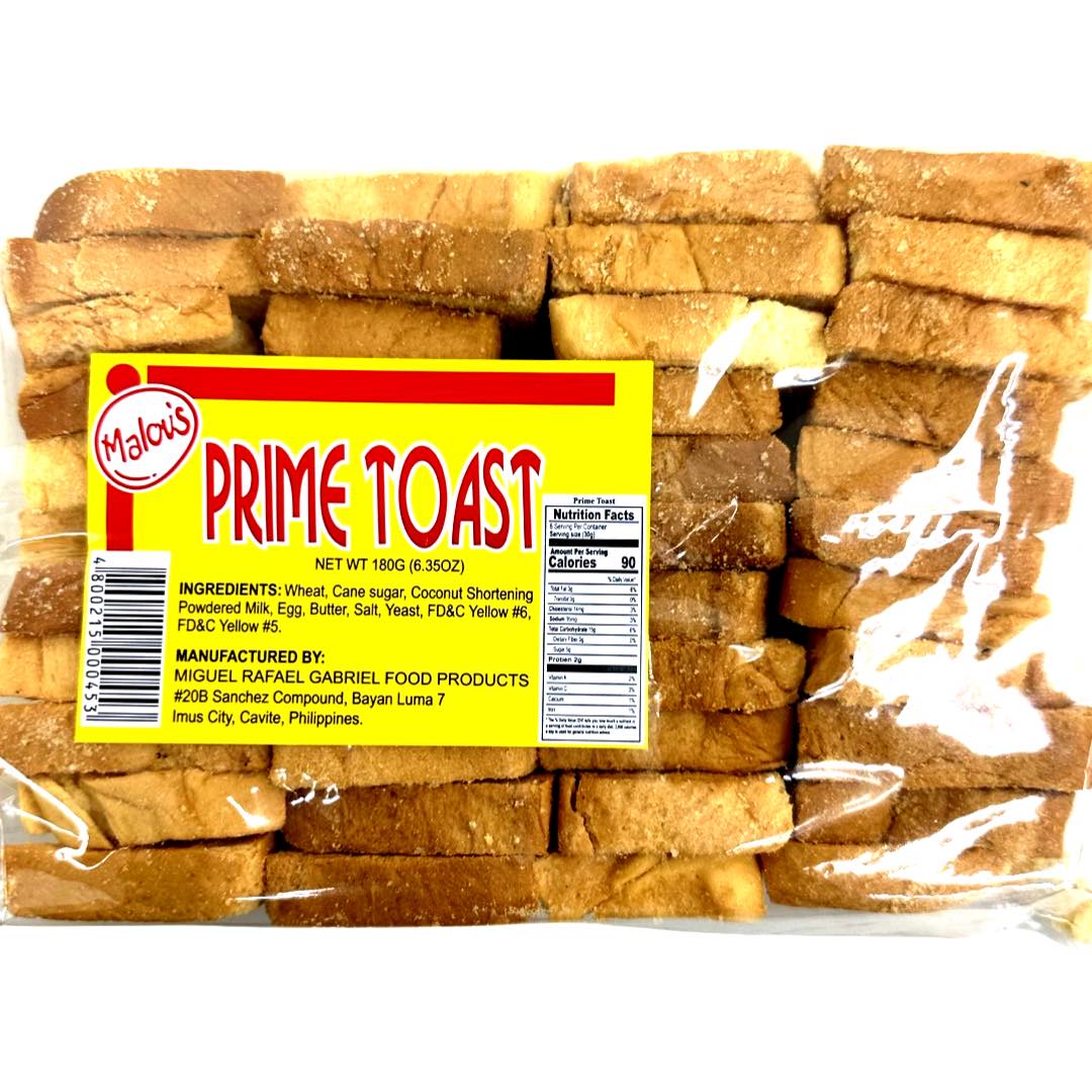 Malou's Prime Toast 170 G Sukli Filipino Grocery Online USA