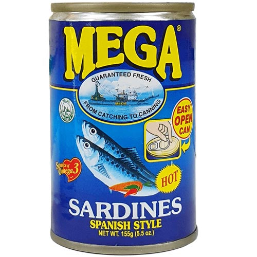 Mega Sardines Spanish Style (Hot) 🌶️ 155 G ( BLUE ) Sukli