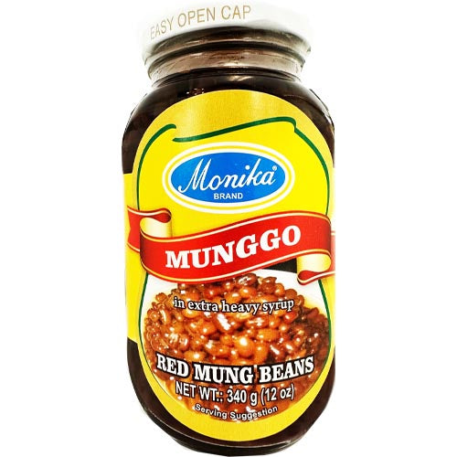 Monika Brand Munggo In Extra Heavy Syrup Red Mung Beans 12 Oz Sukli Filipino Grocery