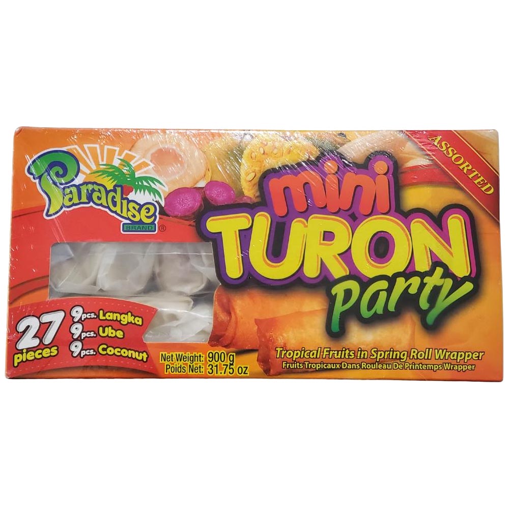 Paradise - Turon - ASSORTED - Mini Turon Party = Langka, UBE, and Coconut - 27 Pieces - 900 G