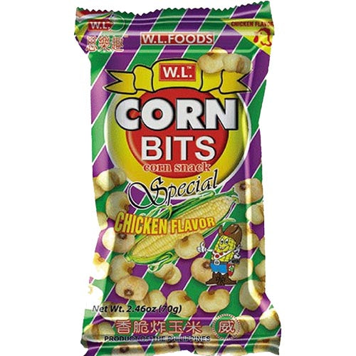 W.L. Foods - Corn Bits - Corn Snack - Special Chicken Flavor - 70 G
