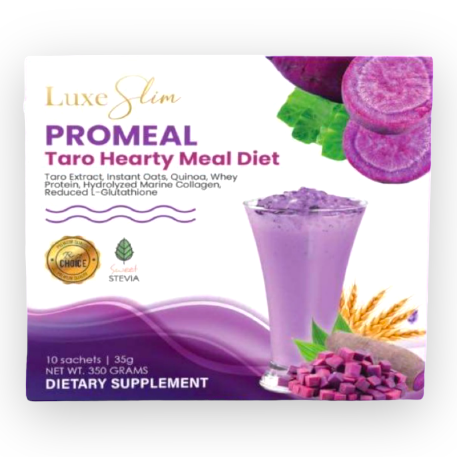 Luxe - PROMEAL TARO Hearty Meal Diet 10 x 35g  Sukli - Filipino Grocery  Online USA