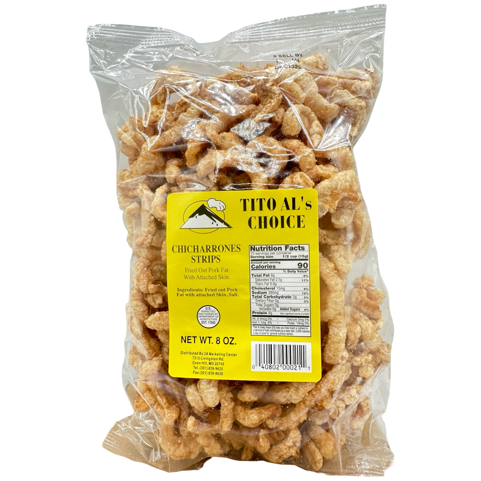 TITO AL'S Choice - Chicharrones Strips - 8 OZ