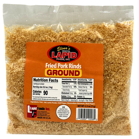 Elena's Original Lapid - Fried Pork Rinds - Ground  - 2.5 OZ