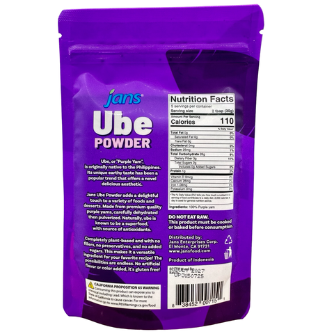 Jans - Natural Ube Powder Purple Yam - 5 oz