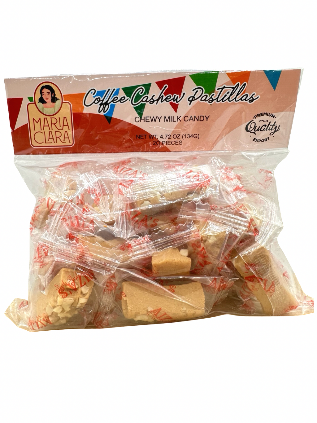 Maria Clara - Pastillas de Coffee Cashew - 20 Pieces - 133 G