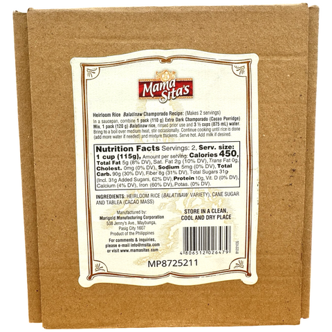 Mama Sita's - Heirloom Champorado - Balatinaw - 230 G