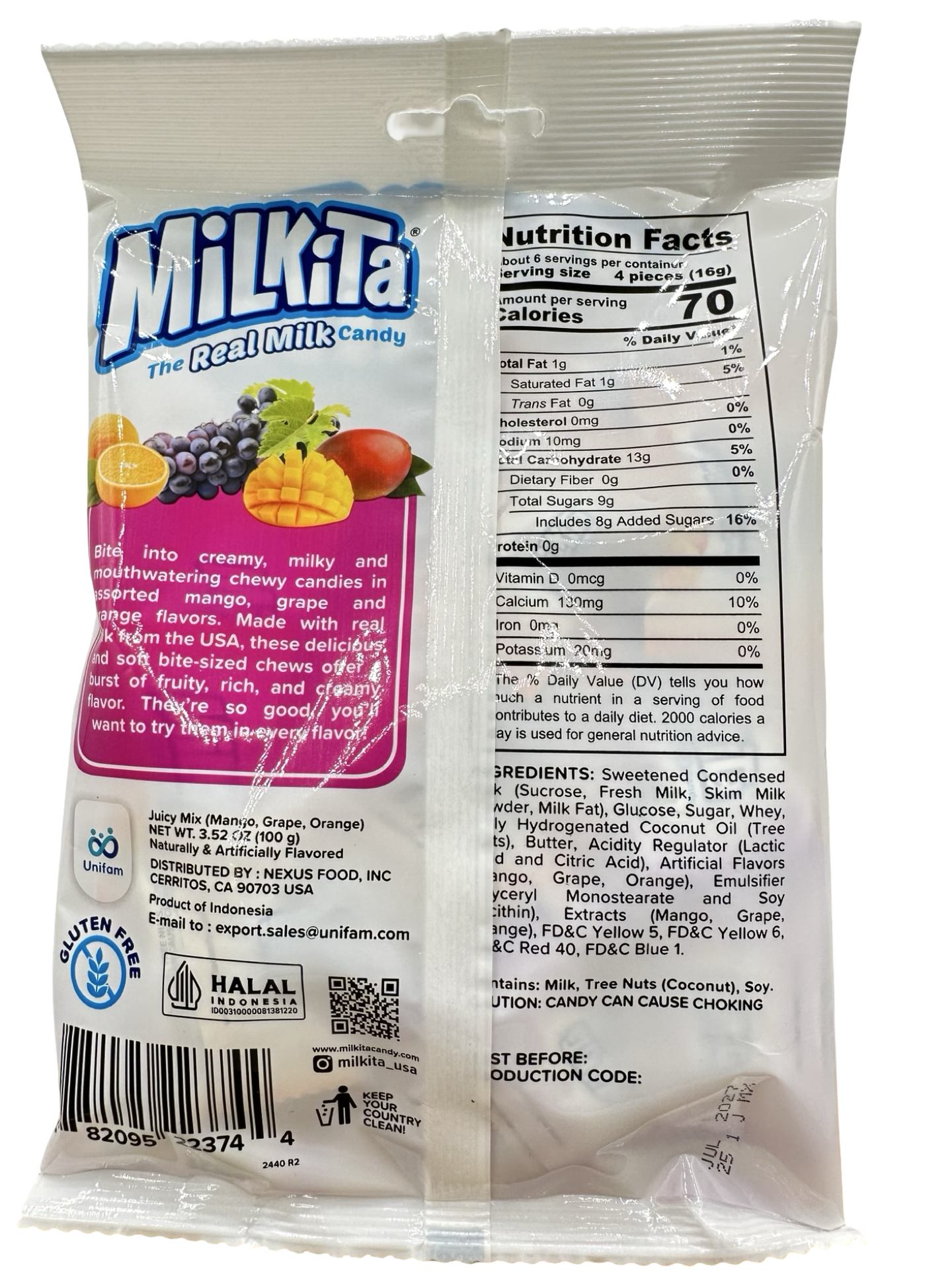 Milkita -  Juicy Mix Milk Candy - 3.52oz