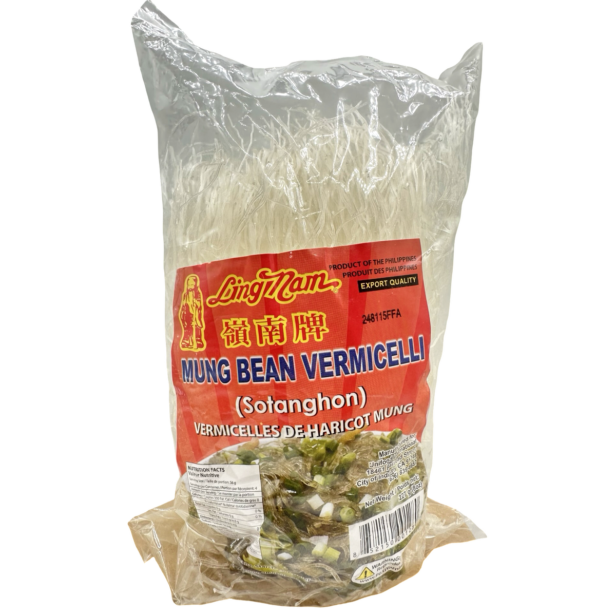 Ling Nam -Mung Bean Vermicelli (Sotanghon) - 8 Oz – Sukli - Filipino ...