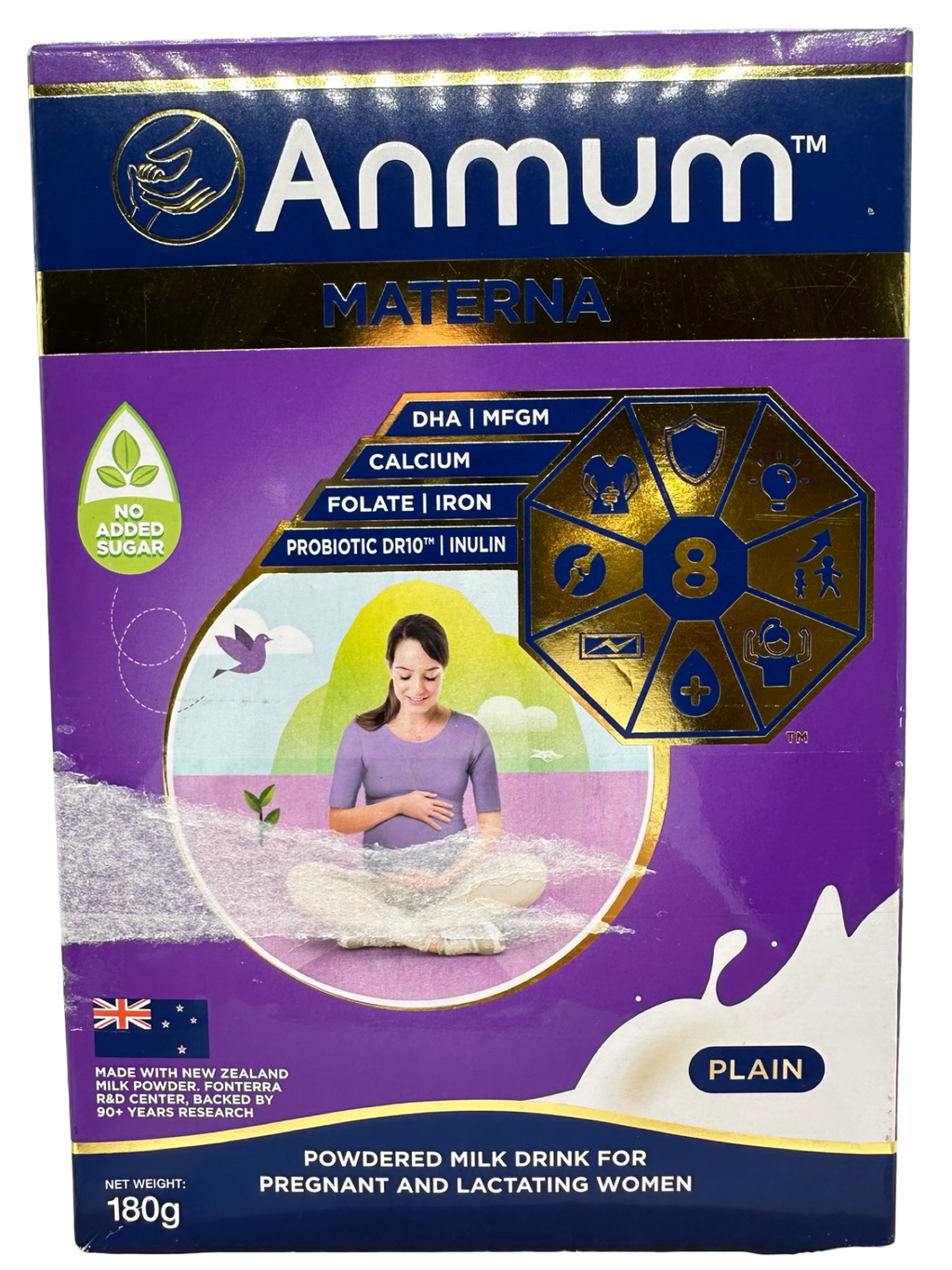 Anmum Materna - Plain Flavor - Powdered Milk Drink For Pregnant and Lactating Women - 180 G