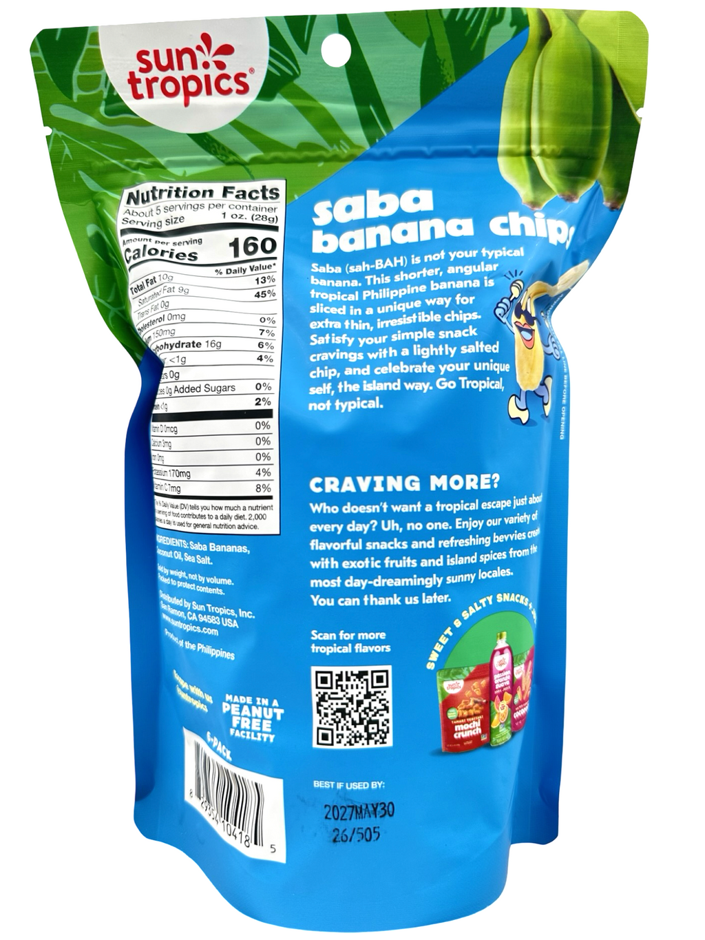 Suntropics - Saba Banana Chips Sea Salt- 6oz