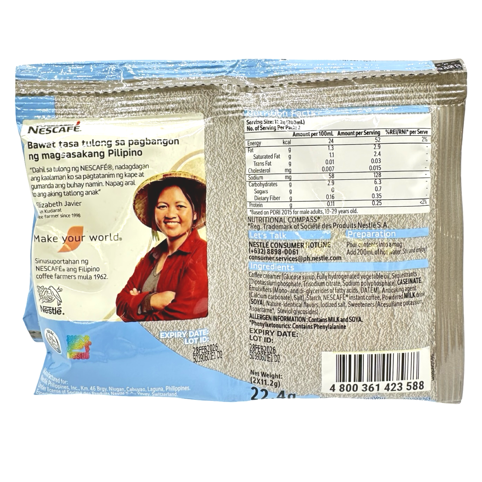 Nescafe - Sugar Free - Creamy White - Twin Pack - 5 x 22.4