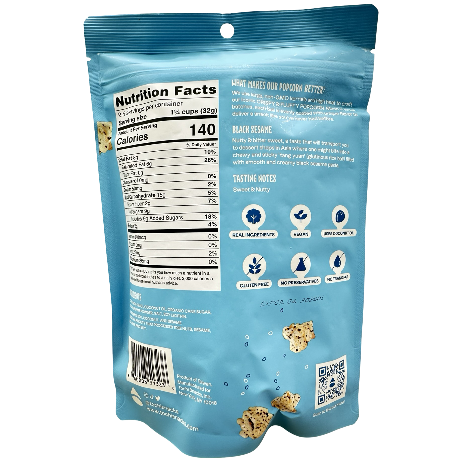 Tochi - Popcorn Black Sesame - 2.8oz
