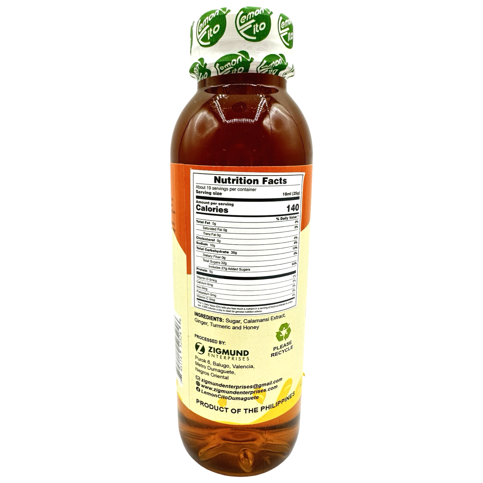 Lemoncito - Calamansi - Ginger Tumeric Juice - 350 ML