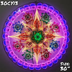 Philippines Christmas Capiz Parol Lantern Star (Tala) - Purple / Blue / Yellow / White - Size 30" / 4 KG / 110 V (30CY13)