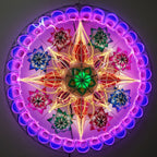 Philippines Christmas Capiz Parol Lantern Star (Tala) - Purple / Blue / Yellow / White - Size 30" / 4 KG / 110 V (30CY13)