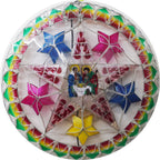 Philippines Christmas Capiz Parol Lantern Star (Tala) Nativity Scene - Green / Red / White LED Show - Size 30" / 4 KG / 110 V (30CY15)