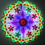 Philippines Christmas Capiz Parol Lantern Star (Tala) - Red / Green / Blue / White LED Show - Size 30" / 4 KG / 110 V (30CY42)