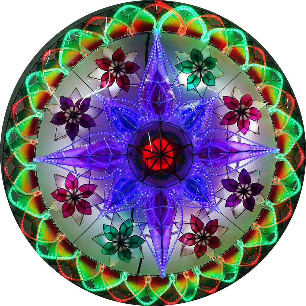 Philippines Christmas Capiz Parol Lantern Star (Tala) - Red