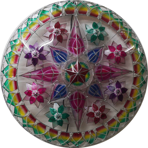 Philippines Christmas Capiz Parol Lantern Star (Tala) - Red / Green / Blue / White LED Show - Size 30