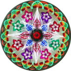 Philippines Christmas Capiz Parol Lantern Star (Tala) - Red / Green / White LED Show - Size 30" / 4 KG / 110 V (30LB40)