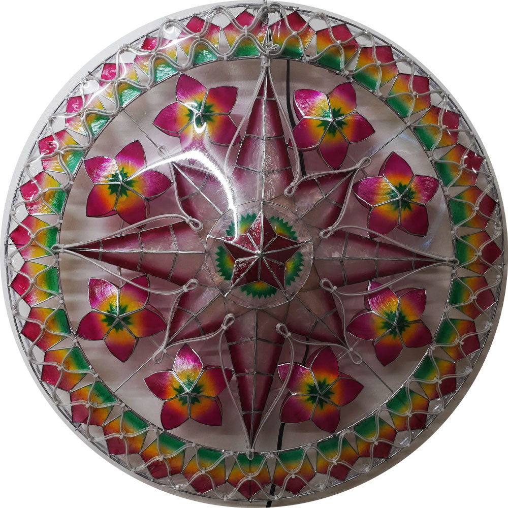 Philippines Christmas Capiz Parol Lantern Star (Tala) -Purple / Red / Green - Size 30" / 4 KG (30LB9)