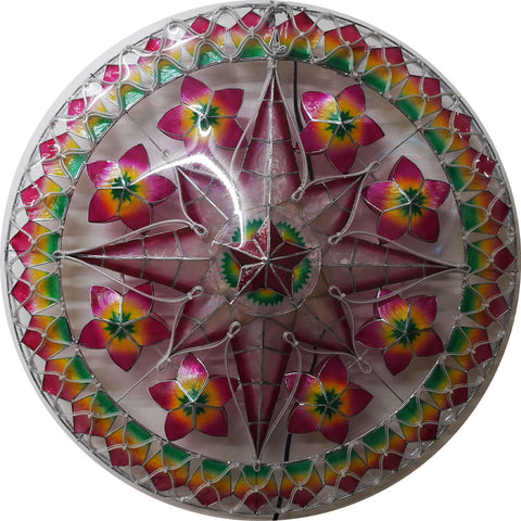 Philippines Christmas Capiz Parol Lantern Star (Tala) -Purple / Red / Green - Size 30