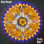 Philippines Christmas Capiz Parol Lantern Star PH Color Design (Tala) - Red / White / Yellow / Blue LED Show - Size 30" / 4 KG / 110 V (30PHN)