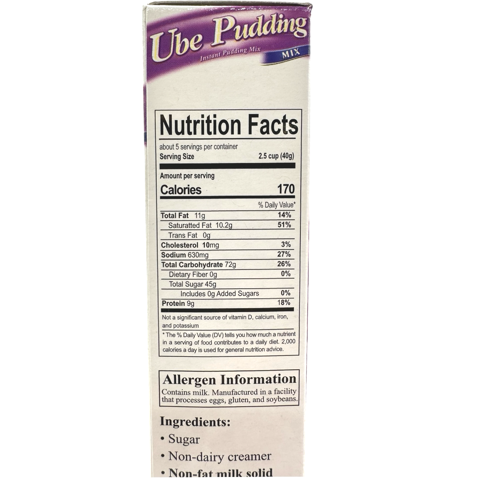 Pondan - Instant Pudding Mix Ube Flavour - 5.29 OZ