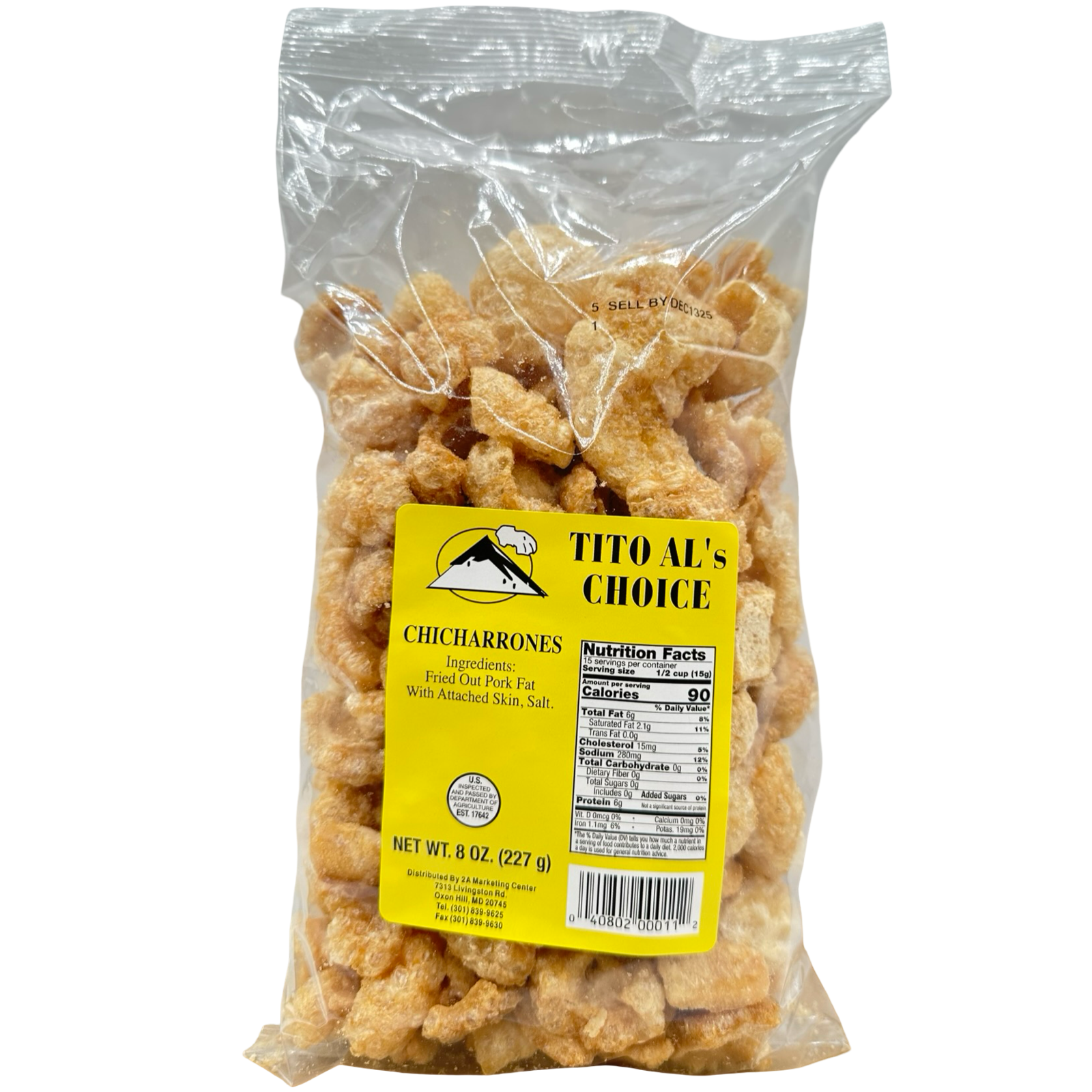 TITO AL'S Choice - Pork Cracklings (Chicharrones) - 8 OZ