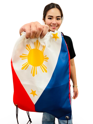 PHILIPPINES Flag Drawstring Backpack Bag -  41cm X 32cm