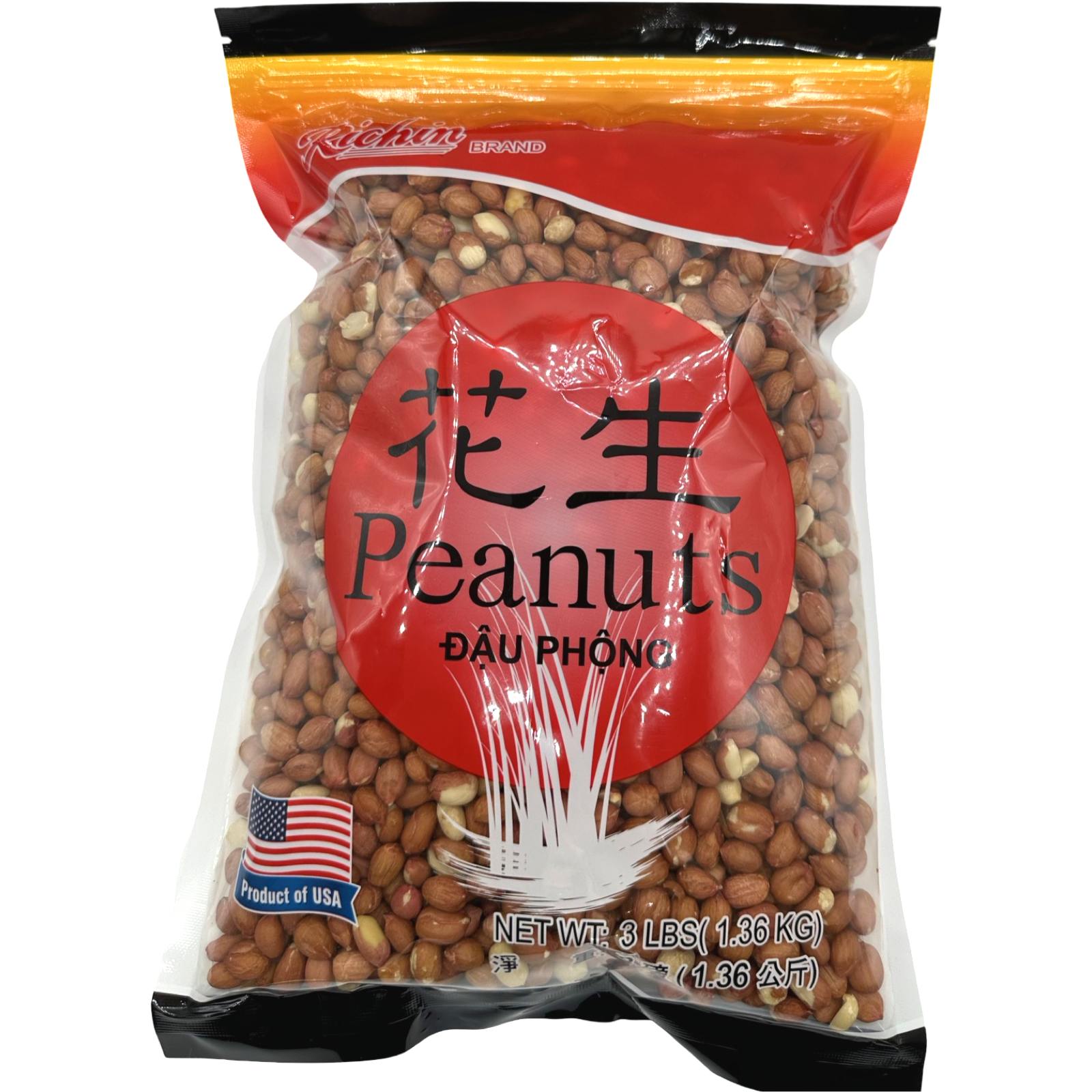 Richin - Peanuts w/ Skin - 3 LBS