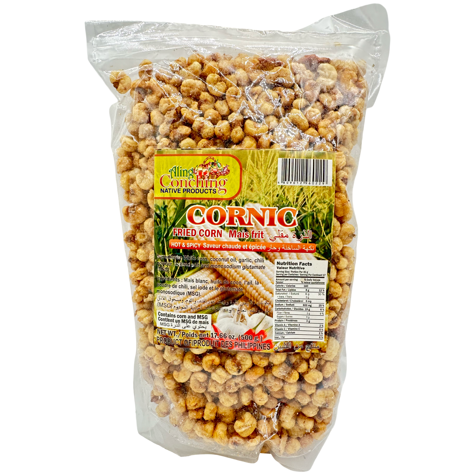 Aling Conching - Cornic - Fried Corn - Hot & Spicy - 500 G