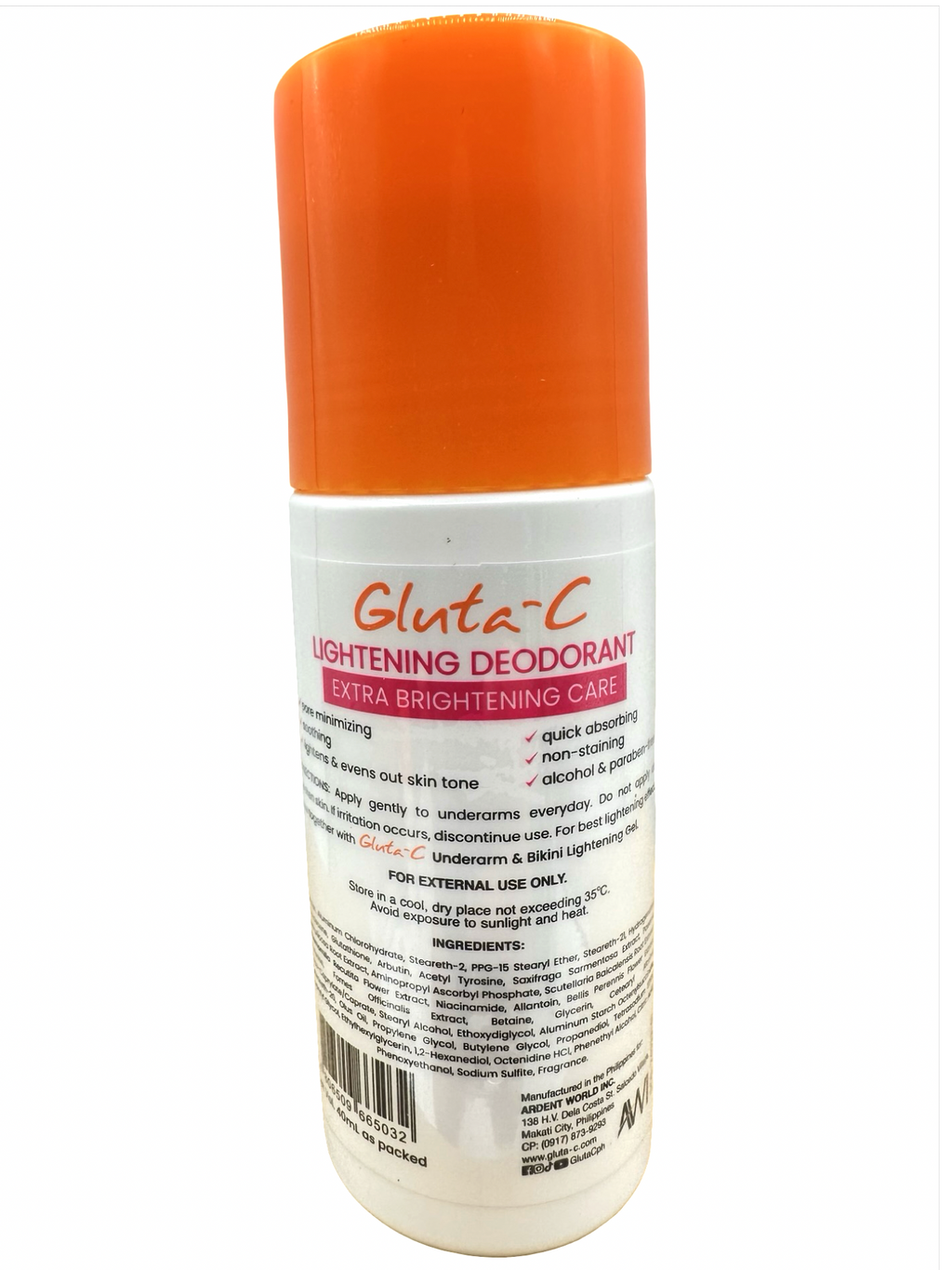 Gluta-C - Lightening Deodorant - Extra Brightening (Pink) - 40 ML