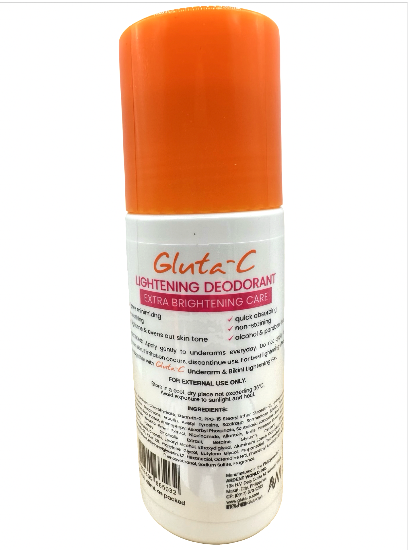 Gluta-C - Lightening Deodorant - Extra Brightening (Pink) - 40 ML