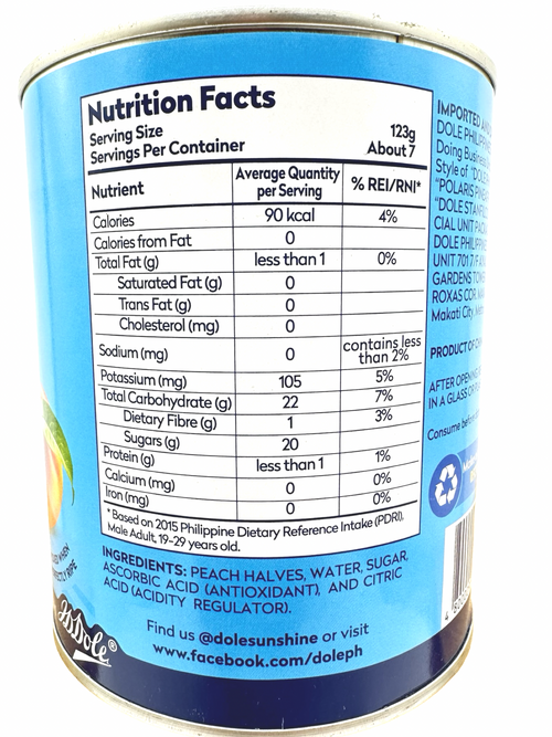 Dole - Peach Halves in Syrup - 520g