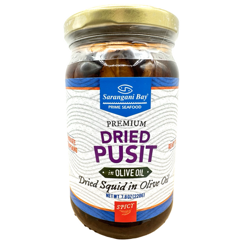 Sarangani Bay - Premium Dried Pusit in Olive Oil – Spicy - 220 G