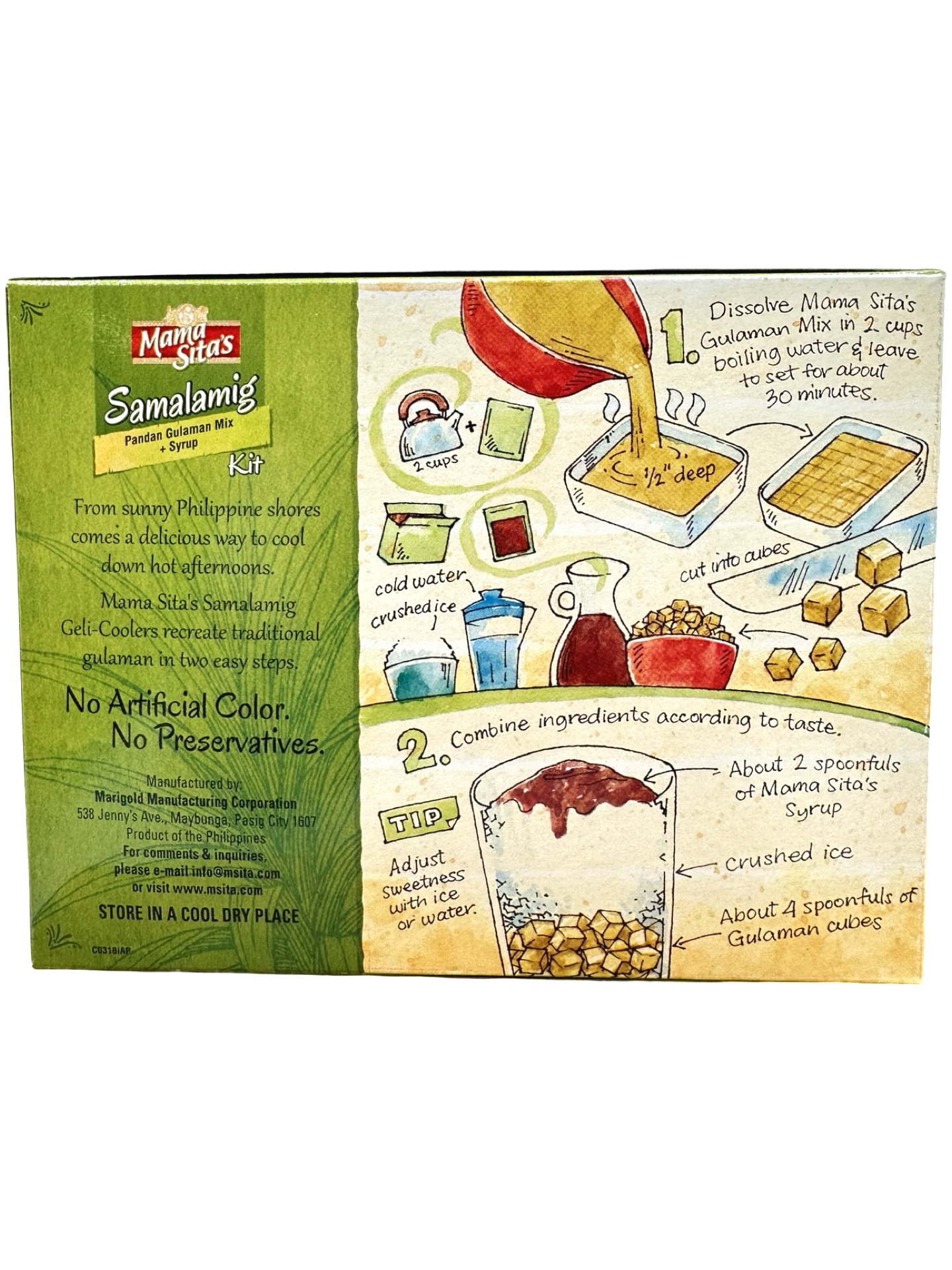 Mama Sita's Samalamig Kit - Brown Cane Sugar Mix+Syrup - 257.5g