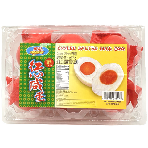 Kham Phouk - Cooked Salt Duck Eggs - 6 PCS - 375 G