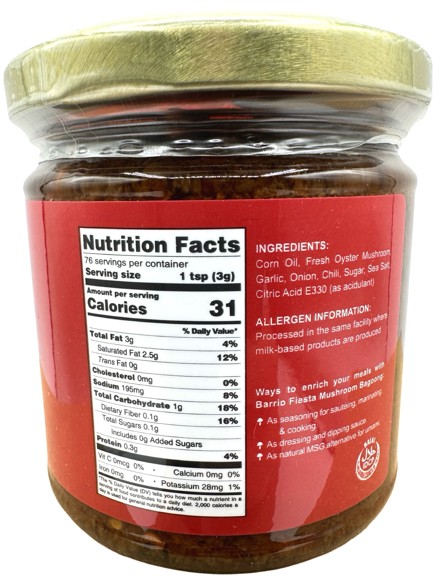 Barrio Fiesta - Mushroom Bagoong - Spicy - 230 G