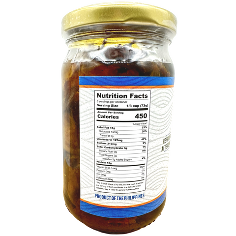 Sarangani Bay - Premium Dried Pusit in Olive Oil – Regular - 220 G