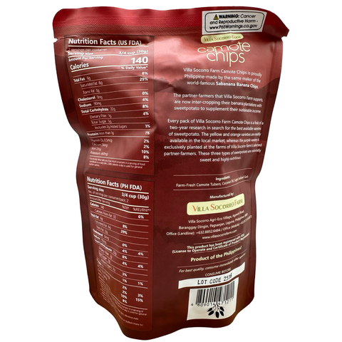 Villa Socorro - Sweet Potato (Camote) Chips - Sweet & Salty - 60 G