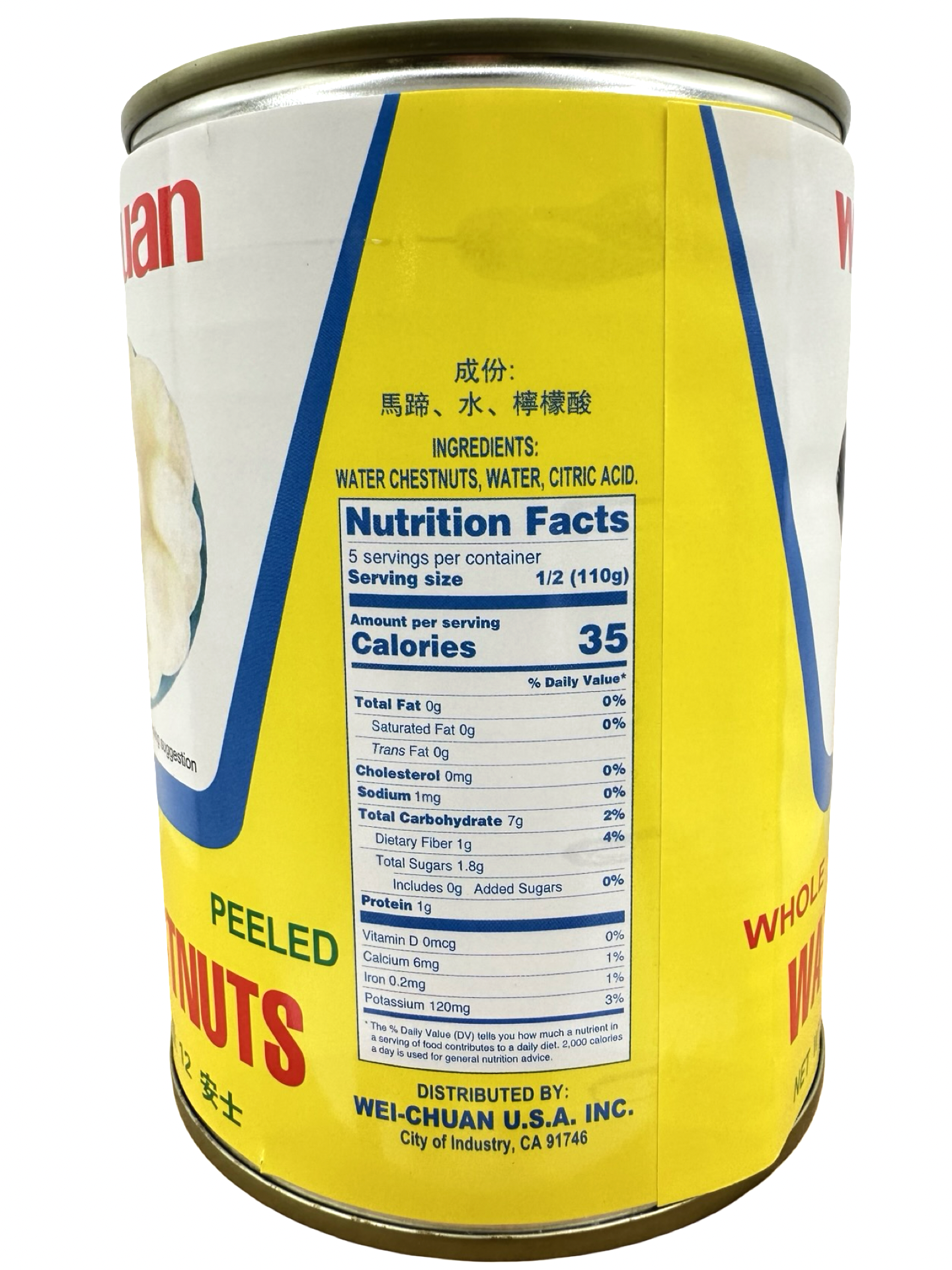 Wei-chuan Water Chestnuts WHOLE - 20oz